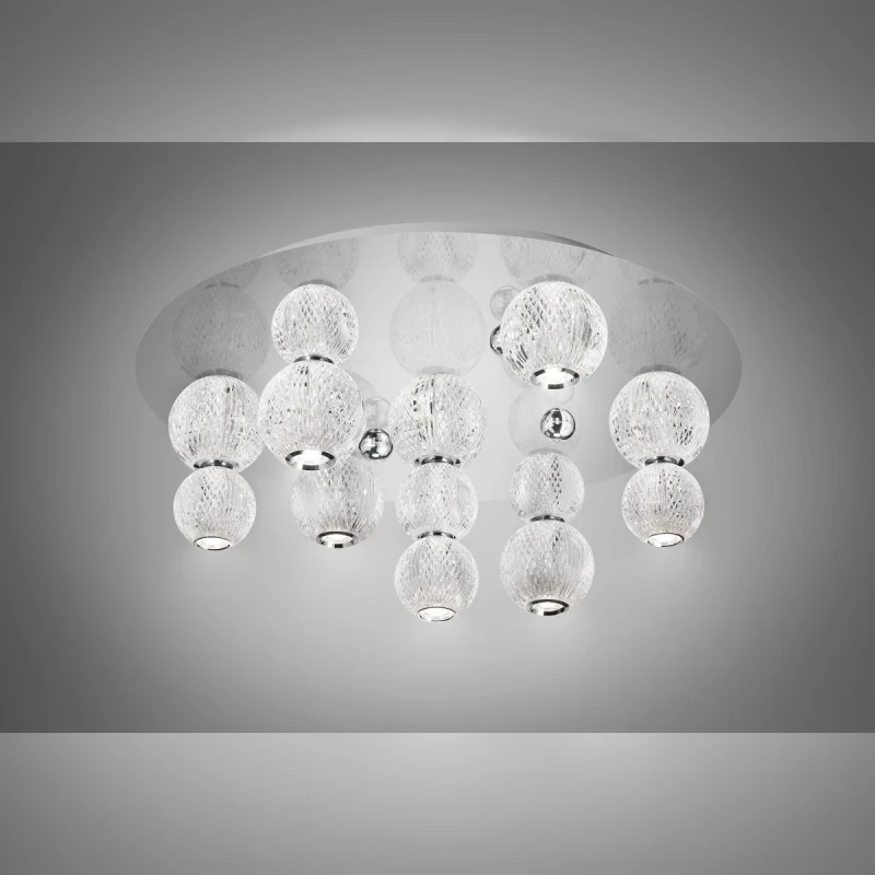 Illuminati - Diamante Round Ceiling Lamp - Chrome