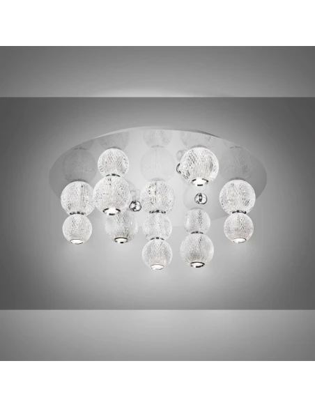 Illuminati - Diamante Round Ceiling Lamp - Chrome