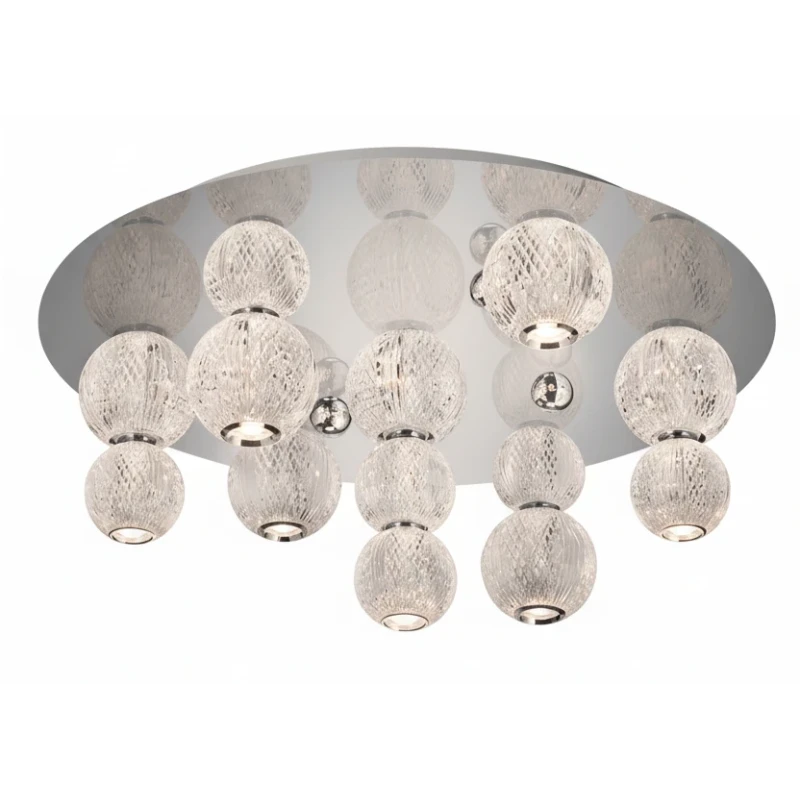 Illuminati - Diamante Round Ceiling Lamp - Chrome