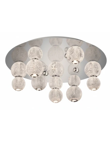 Illuminati - Diamante Lampada da Soffitto Rotonda - Cromo
