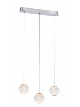 Illuminati - Diamante Lampada a Sospensione Lineare 3 Luci - Cromo
