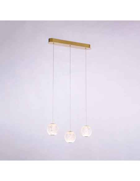 Illuminati - Diamante 3-Light Linear Pendant Lamp - Gold