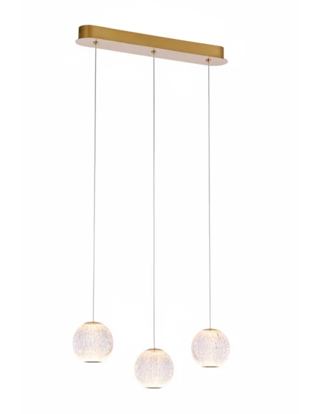 Illuminati - Diamante 3-Light Linear Pendant Lamp - Gold