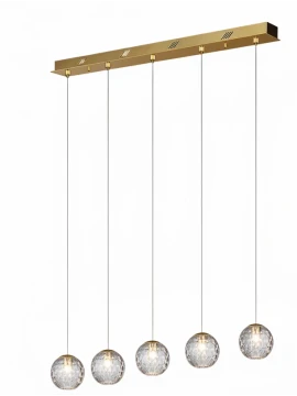 Illuminati - Diamante 5-Light Linear Pendant Lamp - Gold