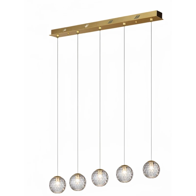 Illuminati - Diamante 5-Light Linear Pendant Lamp - Gold