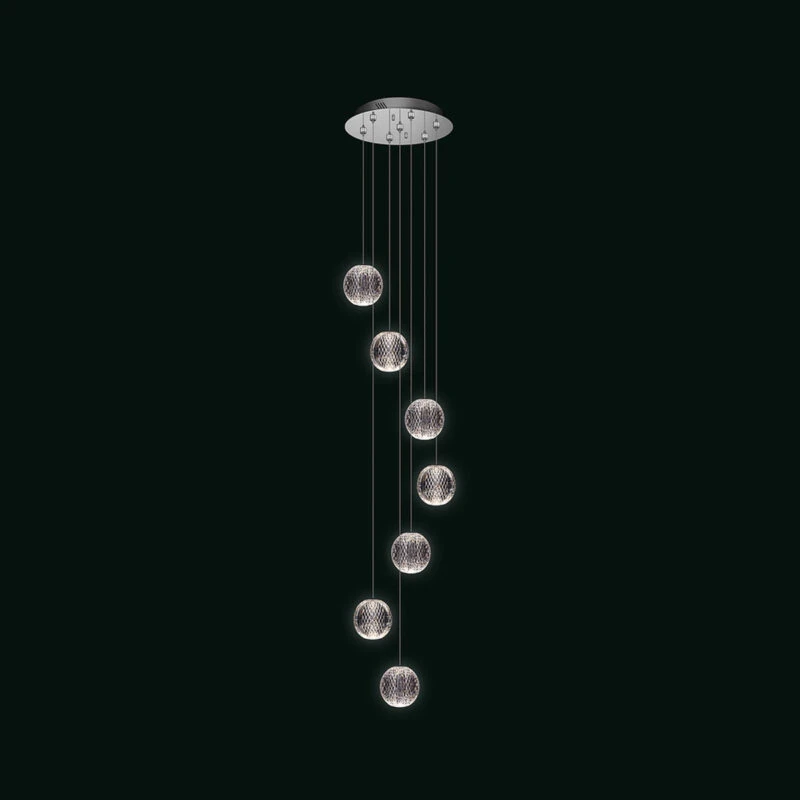 Illuminati - Diamante 7-Light Pendant Lamp - Chrome