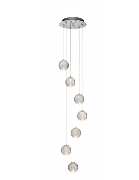 Illuminati - Diamante 7-Light Pendant Lamp - Chrome