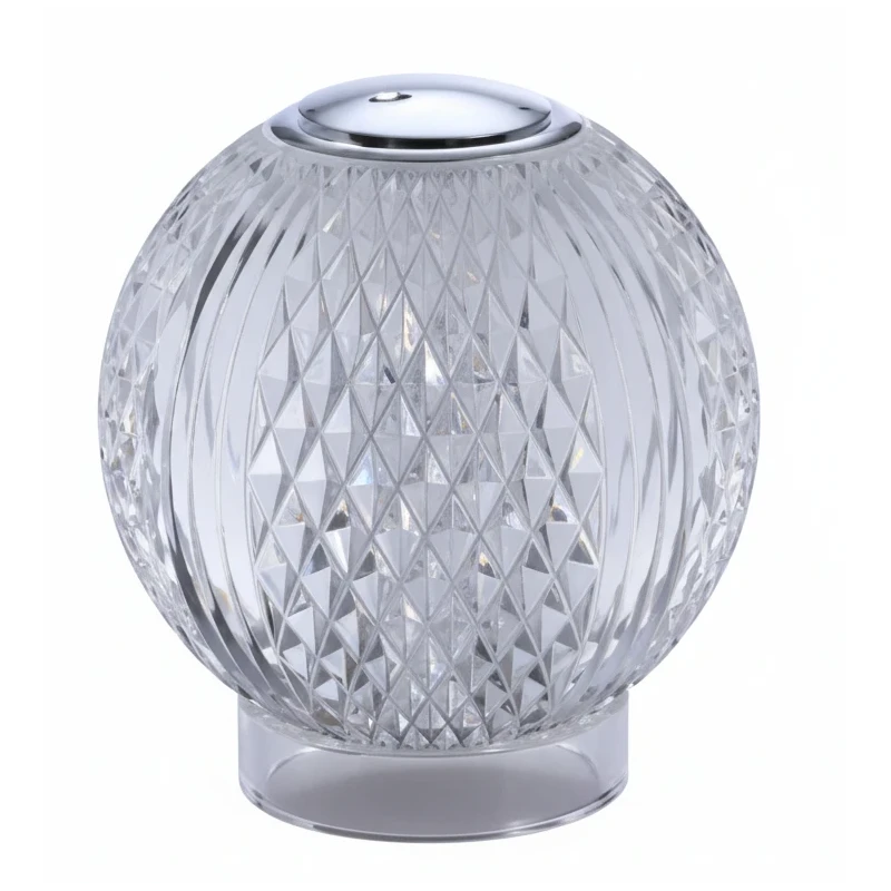 Illuminati - Diamante Rechargeable Table Lamp - Chrome