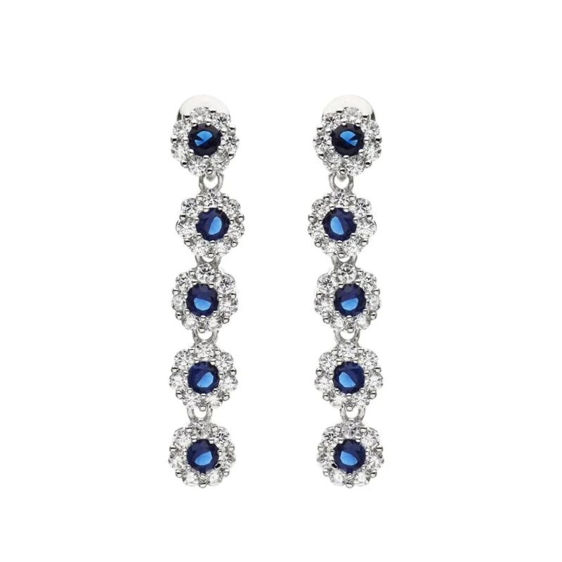 Ottaviani - Cubic Zirconia Earrings - Blue
