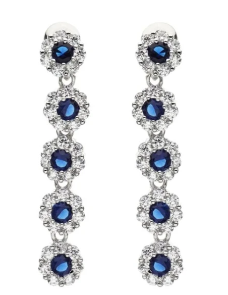 Ottaviani - Cubic Zirconia Earrings - Blue
