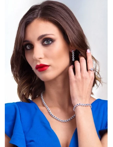 Ottaviani - Cubic Zirconia Earrings - Blue