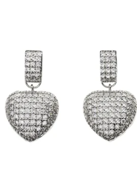 Ottaviani - Orecchini Cuore Con Cubic Zirconia - Argento