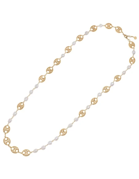 Ottaviani - Golden Necklace with Pearls