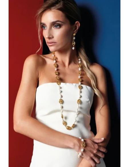 Ottaviani - Collana Dorata Con Perle