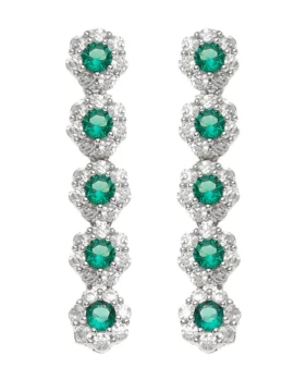 Ottaviani - Rhodium-Plated Earrings with Cubic Zirconia