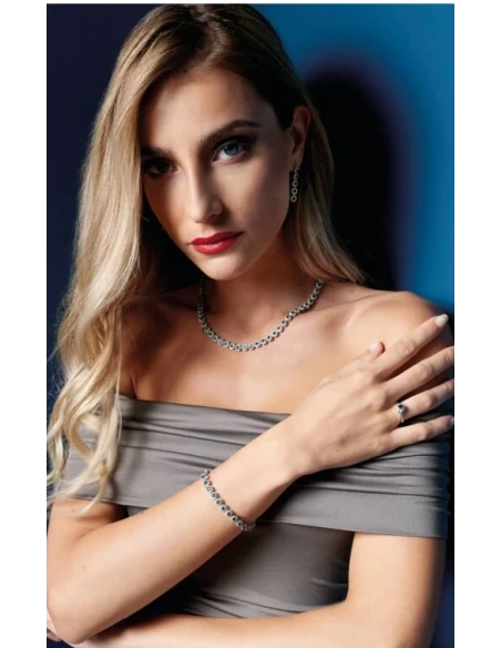 Ottaviani - Rhodium-Plated Earrings with Cubic Zirconia