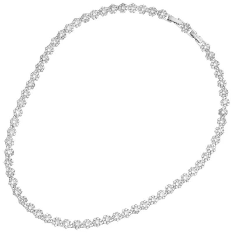 Ottaviani - Rhodium-Plated Cubic Zirconia Necklace - Clear