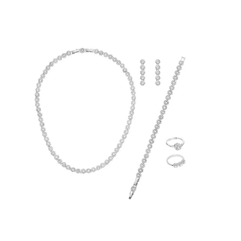 Ottaviani - Rhodium-Plated Cubic Zirconia Necklace - Clear