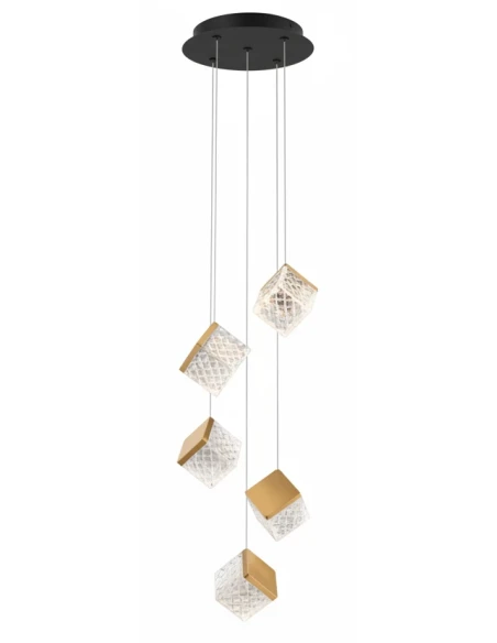 Illuminati - Magic Pendant Lamp 5 Lights - Black / Gold