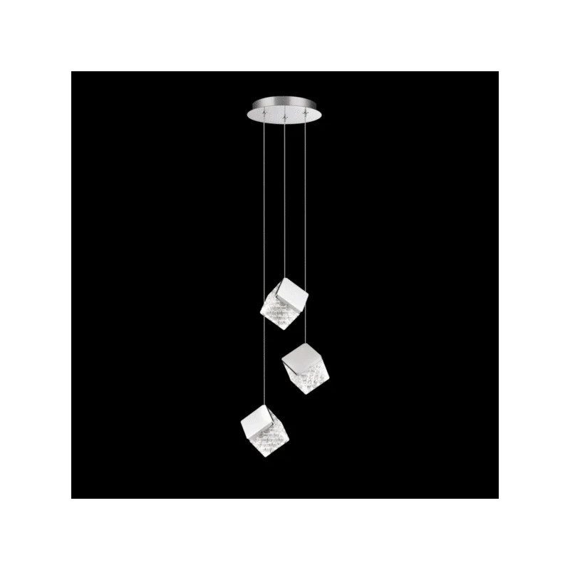 Illuminati - Magia Lampada a Sospensione 3 Luci - Cromo Lucido