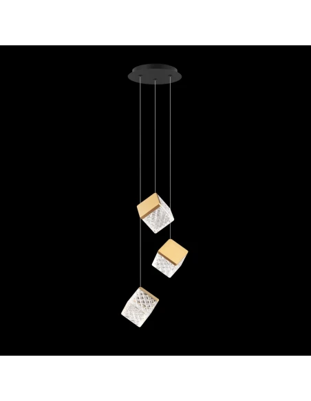 Illuminati - Magia 3-Light Pendant Lamp - Black/Gold