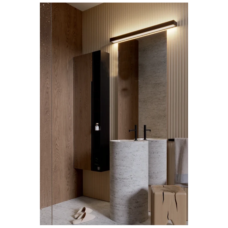 Redo Group - Horizon Lampada da Parete / Sopra Specchio - Nero Opaco