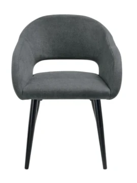 Capodarte - West Upholstered Chair - Black / Anthracite Fabric