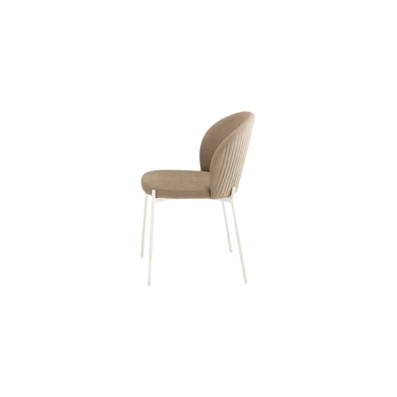 Capodarte - Meggie Upholstered Chair - White / Dove Gray Fabric