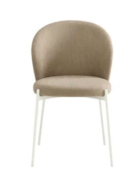 Capodarte - Meggie Upholstered Chair - White / Dove Gray Fabric