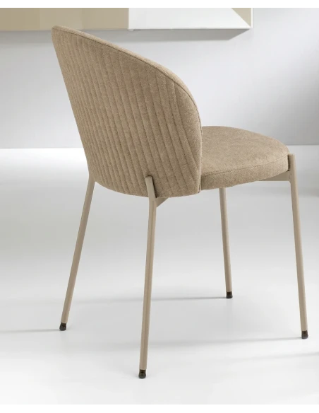 Capodarte - Meggie Upholstered Chair - Pearl Beige / Dove Grey Fabric