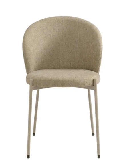 Capodarte - Meggie Sedia Imbottita - Perla Beige / Tessuto Tortora