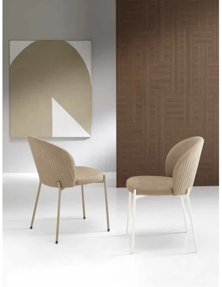 Capodarte - Meggie Upholstered Chair - Black / Yellow Fabric