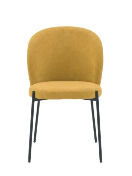 Capodarte - Meggie Upholstered Chair - Black / Yellow Fabric