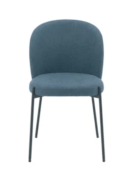 Capodarte - Meggie Upholstered Chair - Black / Blue Fabric