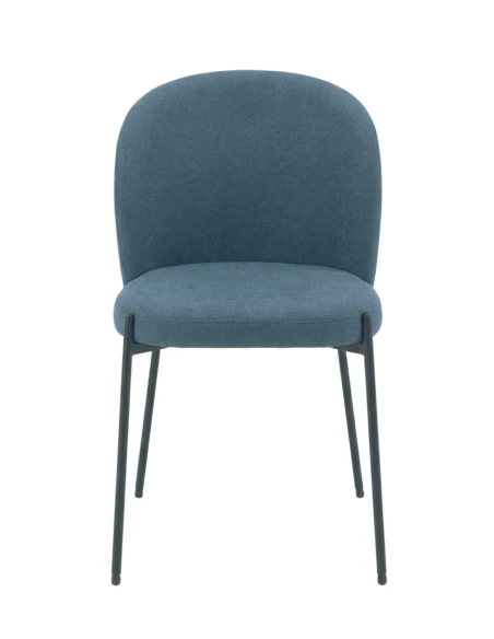 Capodarte - Meggie Upholstered Chair - Black / Blue Fabric