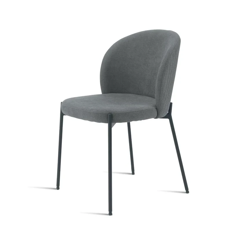 Capodarte - Meggie Upholstered Chair - Black / Anthracite Fabric