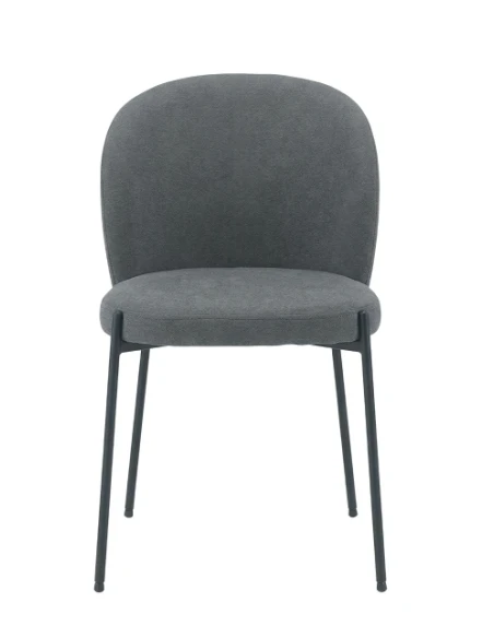 Capodarte - Meggie Upholstered Chair - Black / Anthracite Fabric