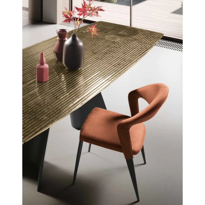 Capodarte - Nexia Upholstered Chair - Brown / Brown Faux Leather