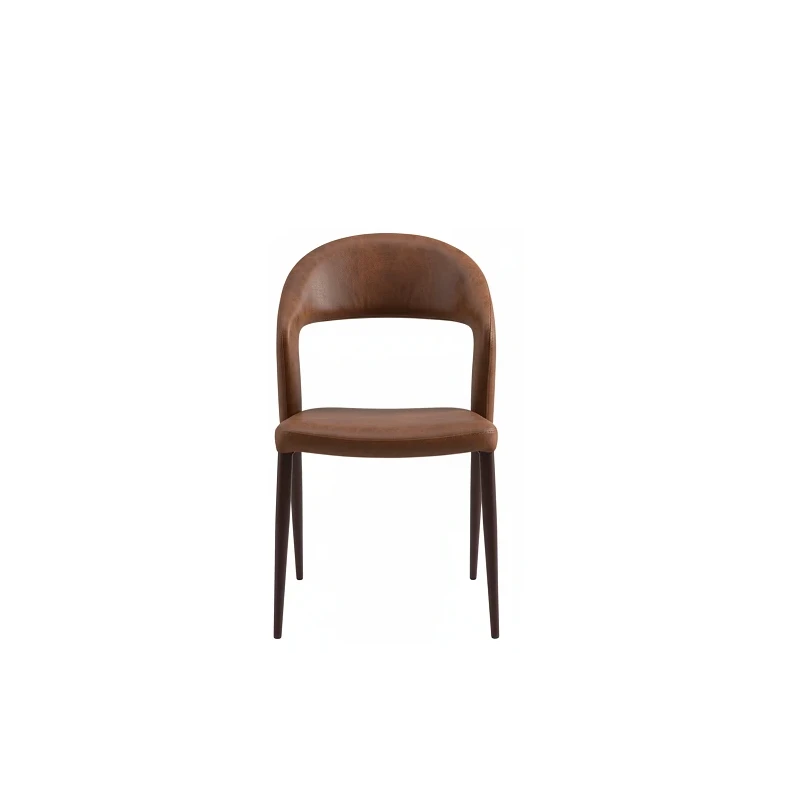 Capodarte - Nexia Upholstered Chair - Brown / Brown Faux Leather
