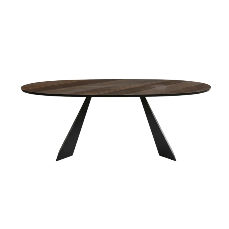 Capodarte - Tokyo Tavolo Ovale - Nero / Rovere Termico