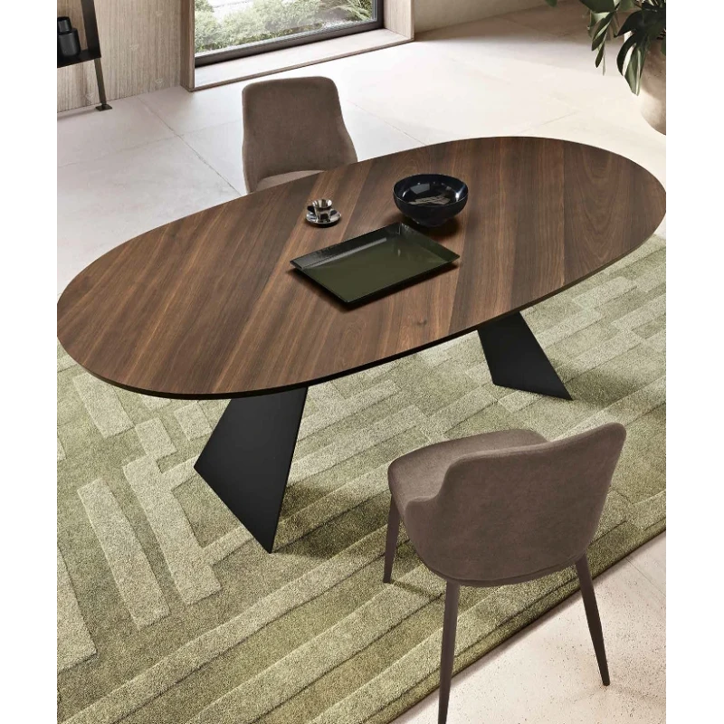 Capodarte - Tokyo Oval Table - Black / Eucalyptus