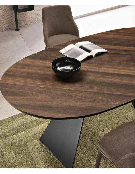 Capodarte - Tokyo Oval Table - Black / Eucalyptus