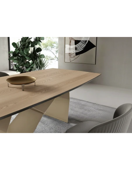 Capodarte - Wall Fixed Table - Pearl Beige / Raw Oak