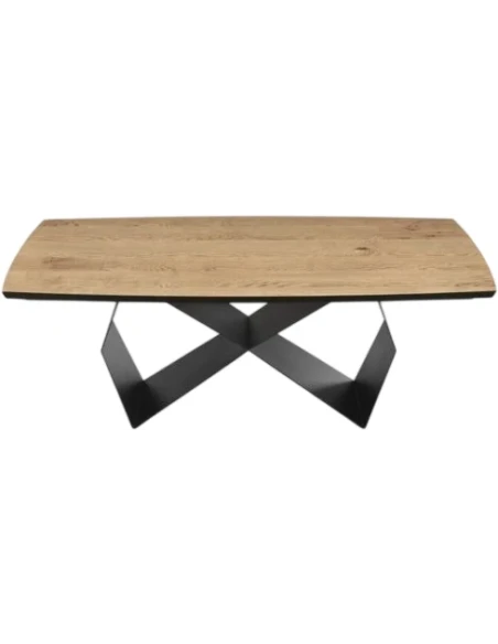 Capodarte - Wall Fixed Table - Black / Raw Oak
