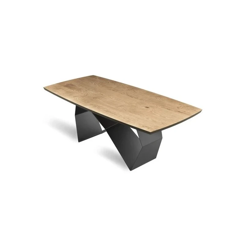 Capodarte - Wall Fixed Table - Black / Raw Oak