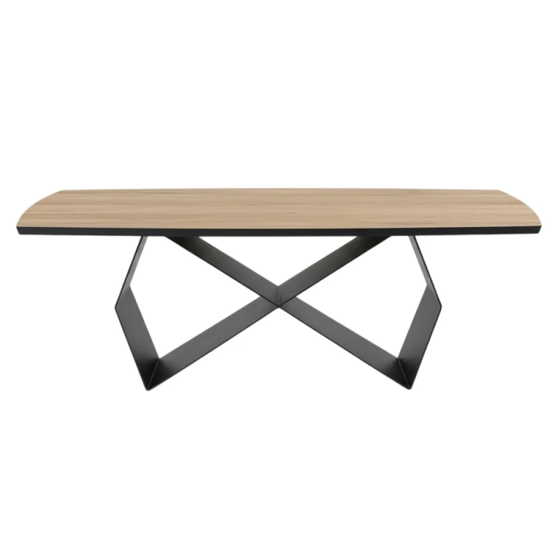 Capodarte - Wall Fixed Table - Black / Raw Oak