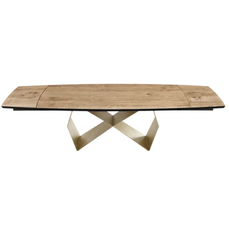 Capodarte - Wall Extendable Table - Pearl Beige / Raw Oak