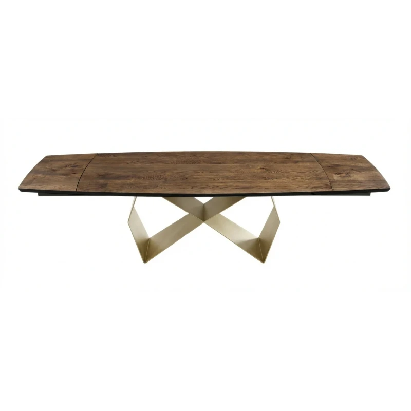Capodarte - Wall Extendable Table - Pearl Beige / Thermal Oak