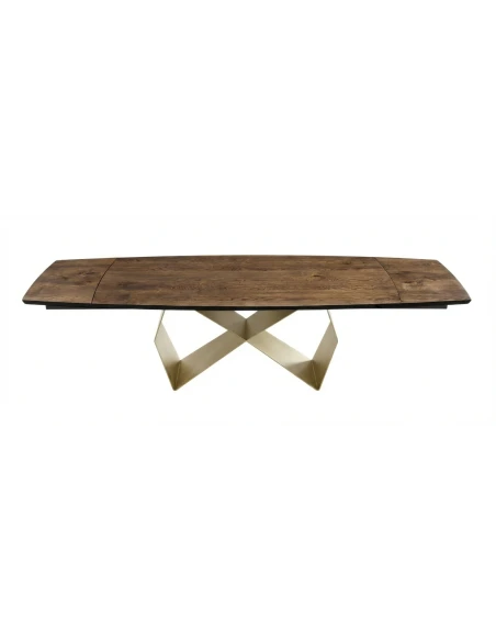 Capodarte - Wall Extendable Table - Pearl Beige / Thermal Oak