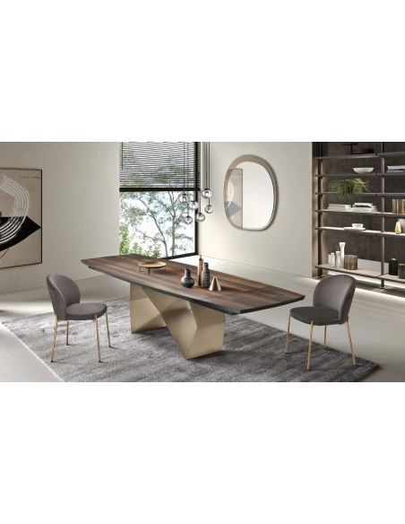 Capodarte - Wall Tavolo Allungabile - Perla Beige / Eucalipto